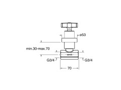 Запорный кран 3/4 скрытого монтажа CRISTINA CROSS ROAD CR61913
