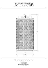 Корзина для белья ажурная 44 литра, D31, H63 cm, бронза Migliore Migliore