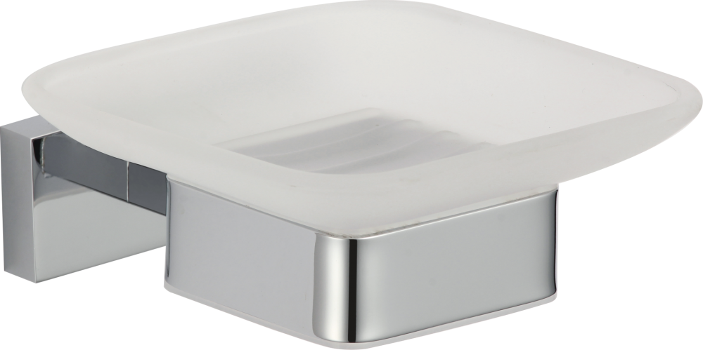 88020 Мыльница стекло "настенный" (ХРОМ) GANZER (20/1шт)