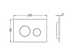Клавиша смыва TECE Teceloop 9240924