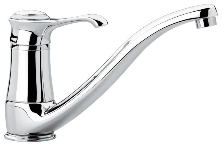 Emmevi Tiffany, кухонный смеситель с поворотным изливом, цвет белый-хром