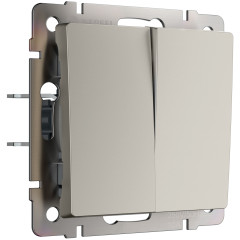 Перекрестный выключатель двухклавишный (дымчатый) W1223004