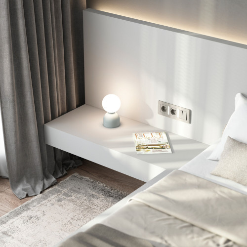 Перекрестный выключатель двухклавишный (дымчатый) W1223004