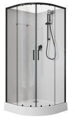 Открытая душевая кабина Aquanet Passion EVO 100R Black 100x100