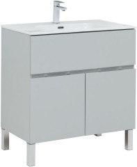 Тумба с раковиной Aquanet Алвита New 80 Серый