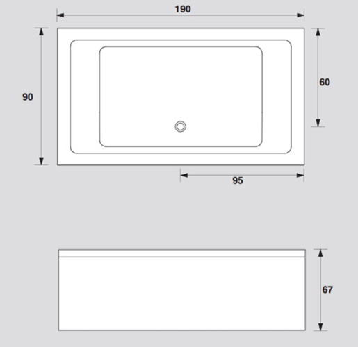 Ванна белая TREESSE QUADRA V073E/V073F/V073LD/078CU