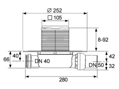 Трап низкий TECE TECEdrainpoint S 3601100