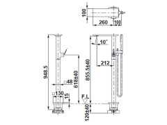 Основание для отдельностоящего смесителя  TOTO Без коллекций TBN01105R