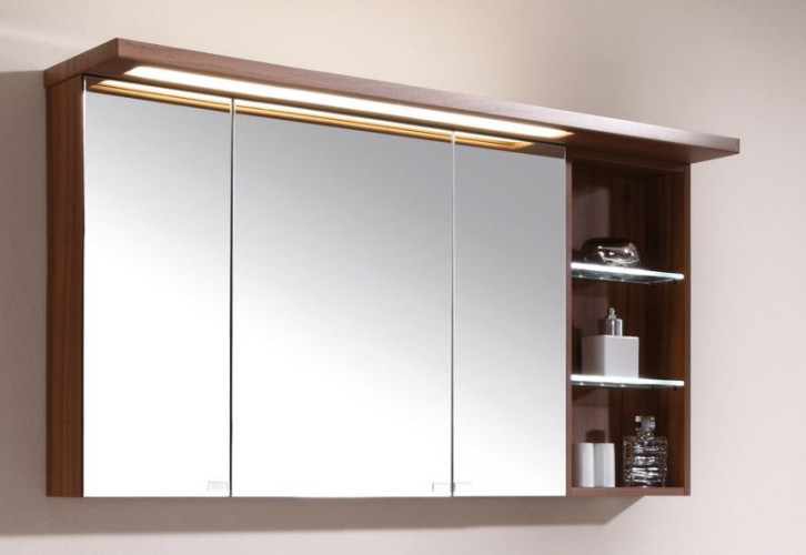 Puris Swing, зеркальный шкаф 1200 мм правый, цвет белый высокоглянцевый