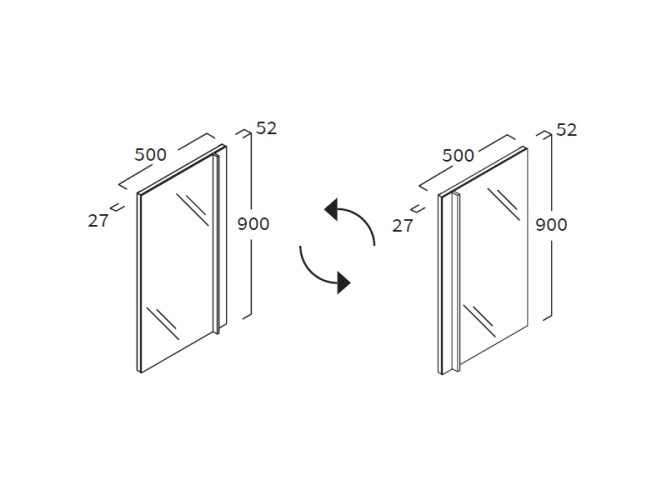 Зеркало с подсветкой BERLONI BAGNO Зеркала и светильники REV 0500 B RX L