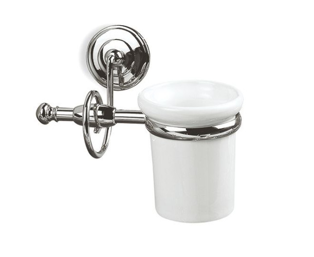 Stil Haus Idra, настенный керамический стакан, цвет бронза - белая керамика