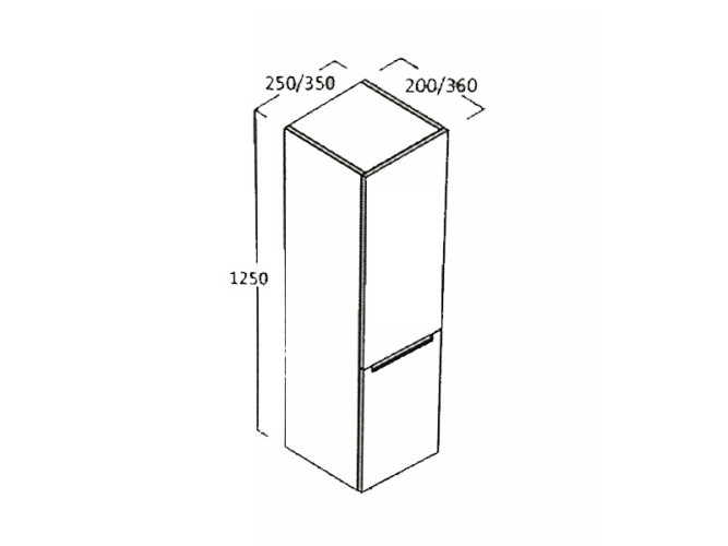 Пенал подвесной  BERLONI BAGNO MEMPHIS MPCM32SX/100
