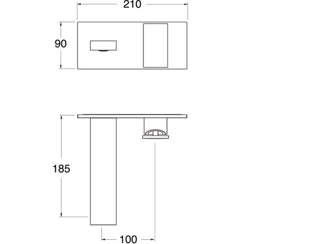 Наружные части настенного смесителя для раковины CRISTINA TABULA TA95651