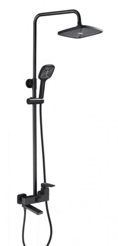 12063-C  Душевой релинг (ЧЕРНЫЙ)  GANZER  (4/1шт)