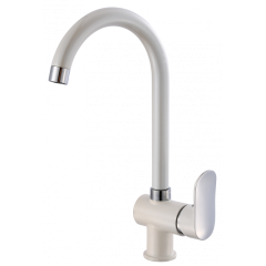 53003-F Смеситель для кухни высокий (БЕЛЫЙ) HANSEN (10/1шт)