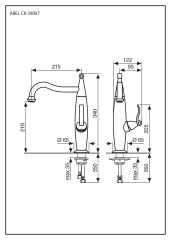 Emmevi Abel, смеситель для кухни, цвет бронза