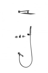 01165-Q Смеситель встраиваемый для душа с 3-функ. (ГРАФИТ) GANZER (6/1шт)