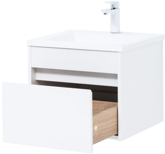 Тумба с раковиной Aquanet Токио 48 белый (подвесная, 1 ящик)