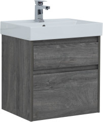 Тумба с раковиной Aquanet Nova Lite 60 дуб рошелье (2 ящика)