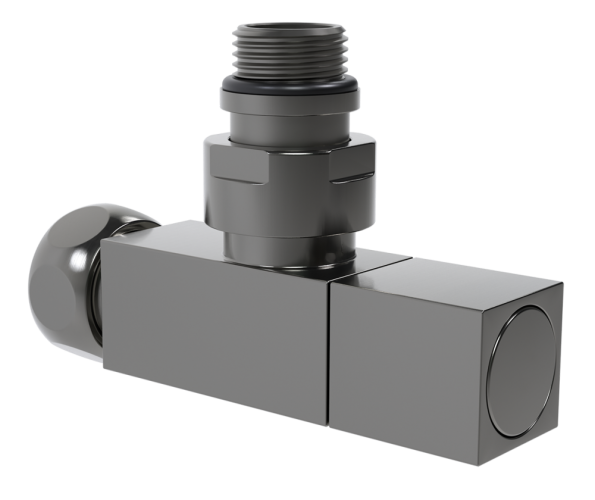 Кран для ПС УГЛОВОЙ 1/2ш х 3/4г квадрат (ГРАФИТ) ViEiR  (30/1пар)