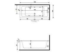 Ванна с гидромассажем и аэромассажем TREESSE QUADRA V071E/V078F/V071LS/078CU