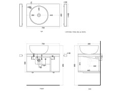 Тумба CIELO Multiplo MUMBG70NM AN