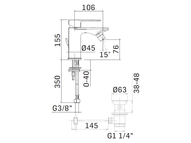 Смеситель для биде MAMOLI SADLER 56010000605K