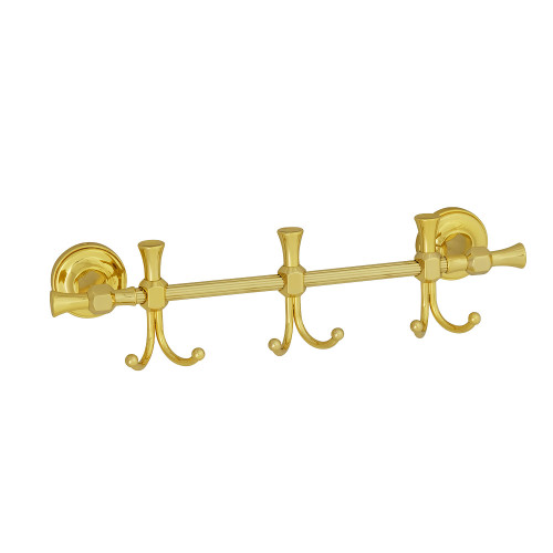 Планка с 3-мя двойными крючками L37 см, золото Migliore Fortuna