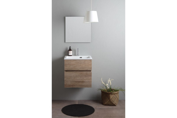 Комплект мебели White Ceramic Laveria, 500 мм, цвет цемент