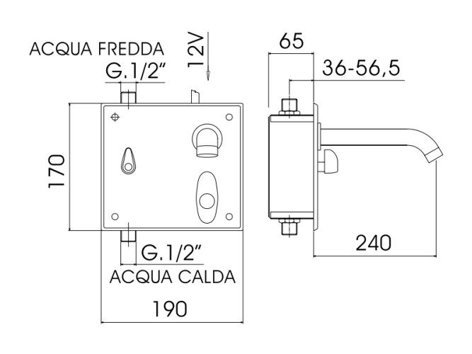 Cмеситель для раковины MAMOLI ELETTRONICI 469400000121