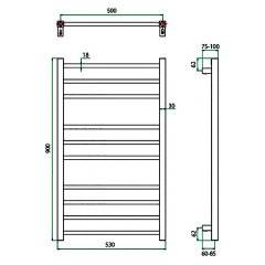 Полотенцесушитель ГРОТА ECOCLASSIK 53/90