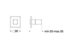 Наружный комплект для термостатического смесителя CRISTINA Thermostatic external parts IT70075