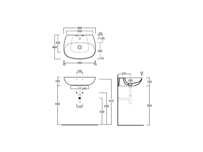 Раковина подвесная/накладная SIMAS VIGNONI VI 10 bia