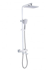 393561-F Душевая система с термостатом КВАД. (бел./хром) ViEiR (4/1шт)