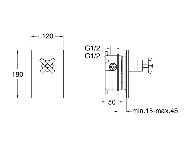 Внешняя часть смесителя для душа CRISTINA EXCLUSIVE EV66651