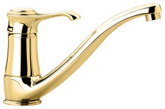 Emmevi Tiffany, кухонный смеситель с поворотным изливом, цвет золото