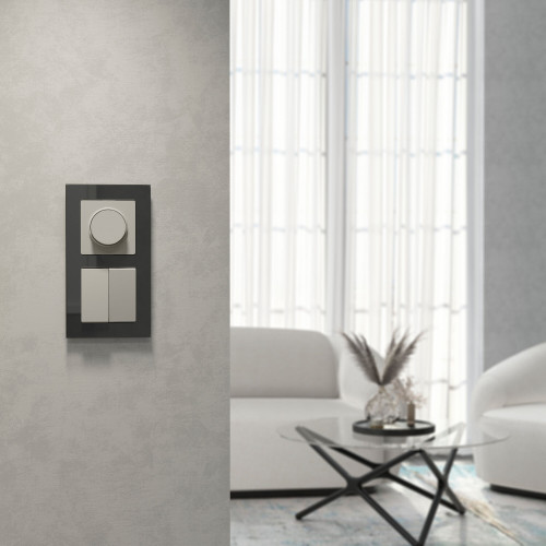 Выключатель двухклавишный проходной (дымчатый) W1222004