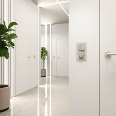 Выключатель двухклавишный проходной (дымчатый) W1222004