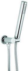 Emmevi, ручной душ 154: лейка, шланг150см, крепеж, цвет нержавеющая сталь