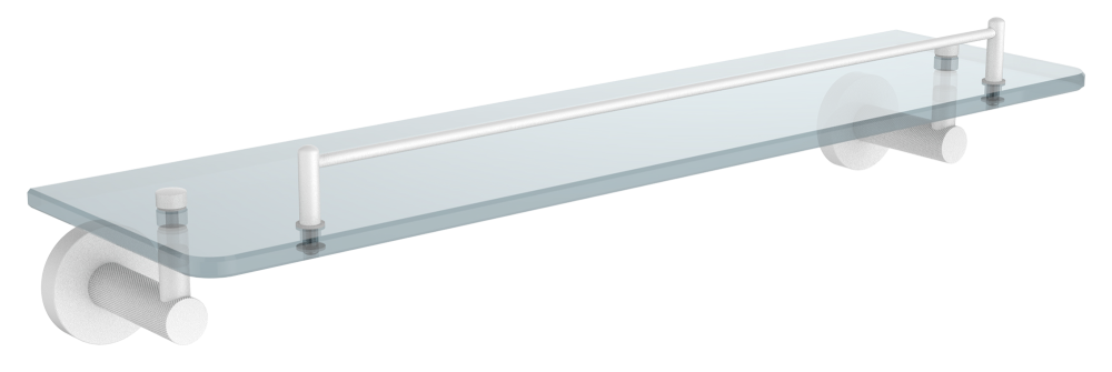 5521-F Полка стеклянная 1-ярусная  (БЕЛЫЙ) ViEiR  (12/1шт)