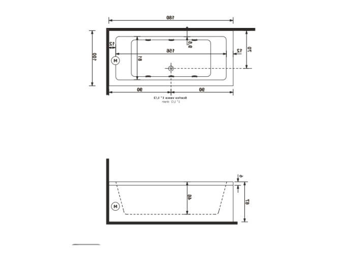 Ванна с гидромассажем и аэромассажем TREESSE QUADRA V071E/V078F/V071LD/078CU