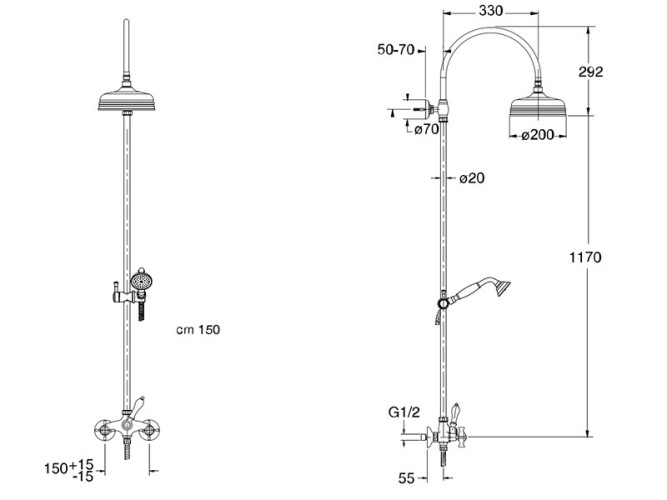 Душевая стойка CRISTINA CANOVA CN40934