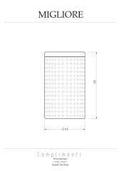Корзина для белья, 72 литра, D40, H58 cm, бронза Migliore Migliore