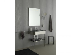 Консоль Stil Haus Diva, для ванной комнаты с раковиной, цвет хром