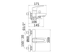 Смеситель для ванны MAMOLI VIP+ 140100008021
