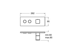 Наружный комплект для термостатического смесителя для душа CRISTINA THERMO UP XQ71213
