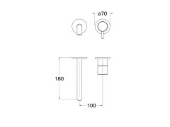 Наружные части смесителя для раковины CRISTINA TRICOLORE VERDE TV95751