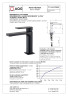 AQG Alpha, однорычажный смеситель для раковины без донного клапана, цвет черный матовый