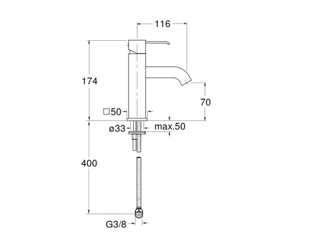 Смеситель для раковины CRISTINA QUADRI QM92351
