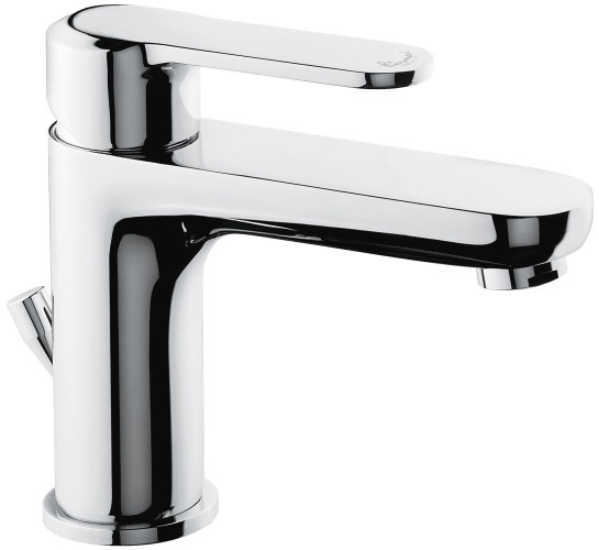 Emmevi Nefer, однорычажный смеситель для раковины (излив 12 см), с донным клапаном, цвет черный матовый